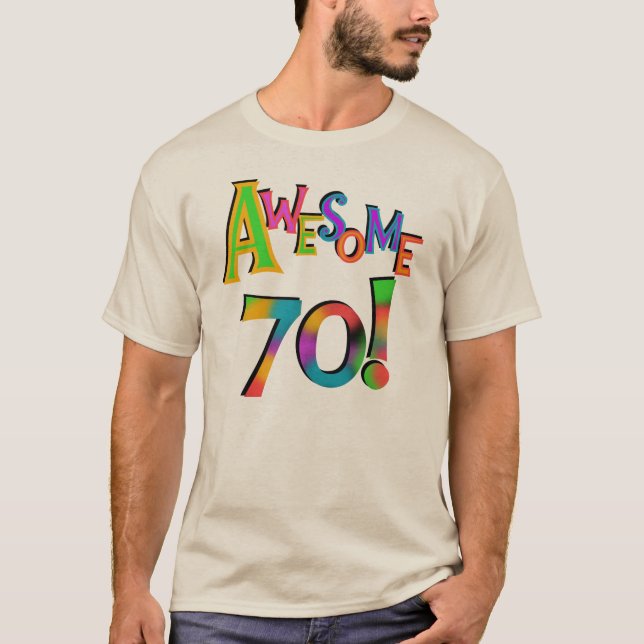 Impresionantes camisetas de 70 cumpleaños y regalo (Anverso)