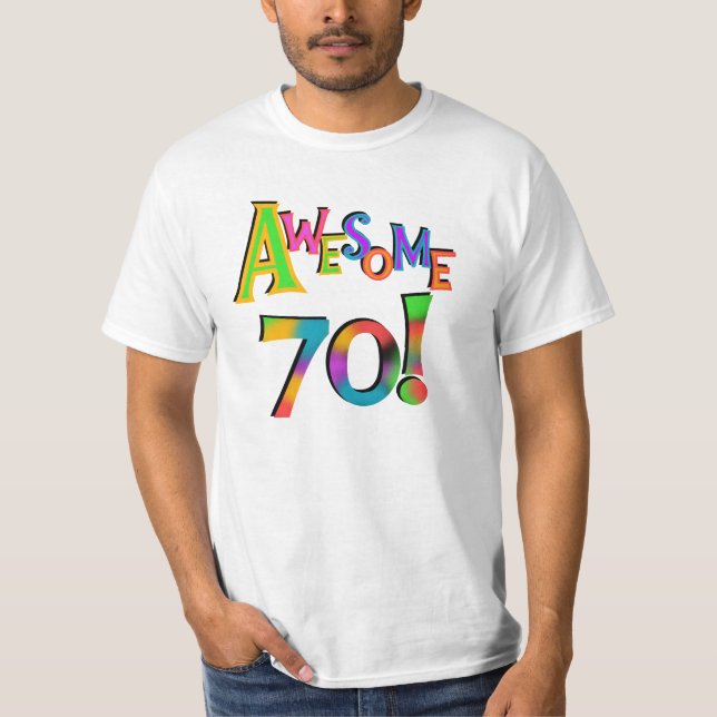 Impresionantes camisetas de 70 cumpleaños y regalo (Anverso)