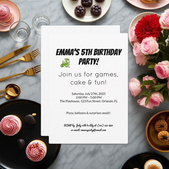 Impresionantes invitaciones de cumpleaños: Diseño  (Subido por el creador)