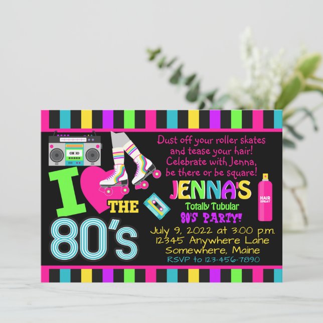 Impresionantes invitaciones para fiestas de cumple (Anverso de pie)