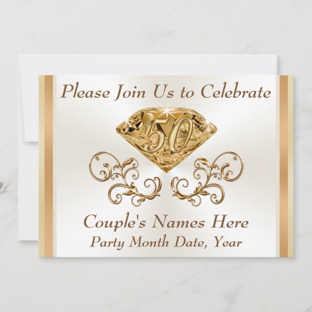 Impresionantes invitaciones personalizadas para 50 (Anverso)