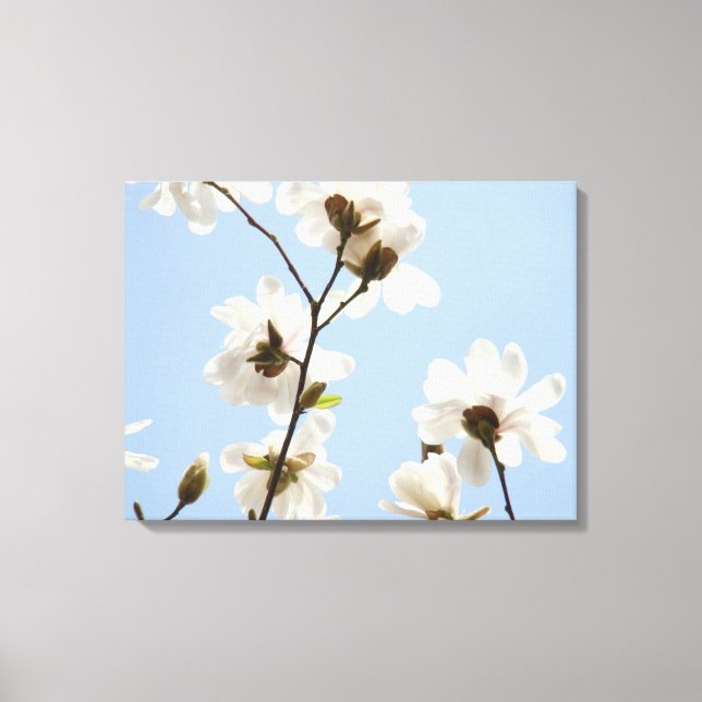 Impresiones artísticas de flores de magnolia en li (Anverso)