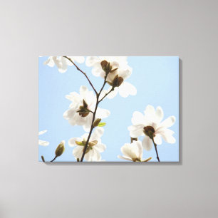 Impresiones artísticas de flores de magnolia en li