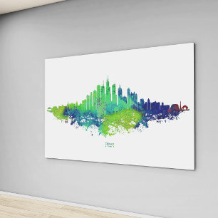Impresiones de Arte de Acuarela del Horizonte de C