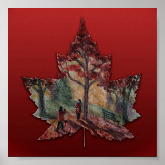 Impresiones de arte de hojas de arce de Canadá - P