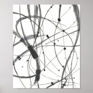 Impresiones de arte de línea abstracta moderna en