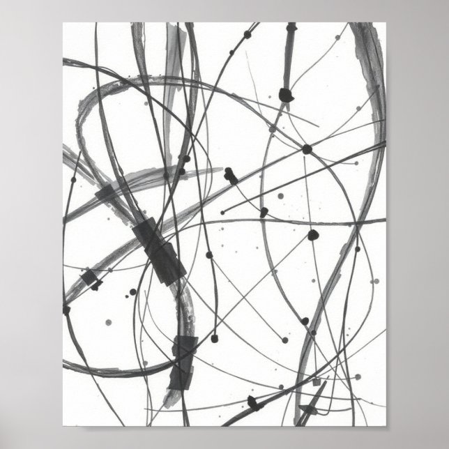 Impresiones de arte de línea abstracta moderna en  (Frente)