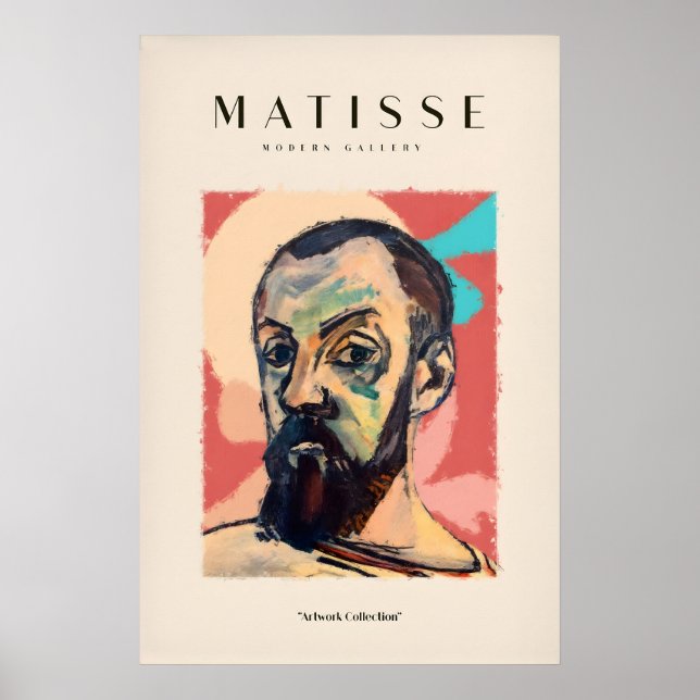 Impresiones de arte de Matisse - Autorretrato expr (Frente)