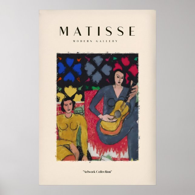 Impresiones de arte de Matisse - Dos mujeres inter (Frente)