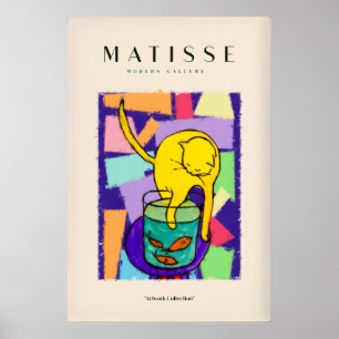 Impresiones de arte de Matisse - Gato amarillo con