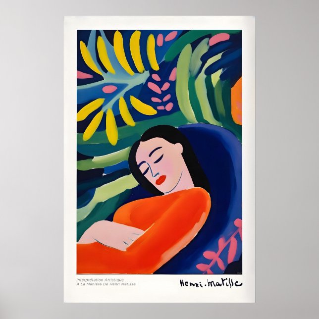 Impresiones de arte de Matisse - Mujer abstracta e (Frente)