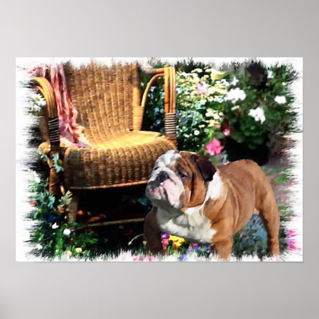 Impresiones de arte en Bulldog inglés (Frente)