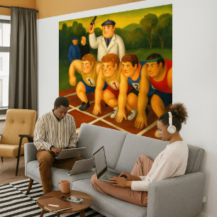 Impresiones de arte en lienzo envuelto grande de v