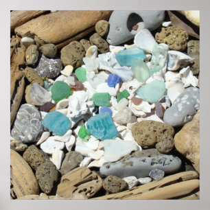 Impresiones de Arte Fino Océano Vidrio de Mar Conc