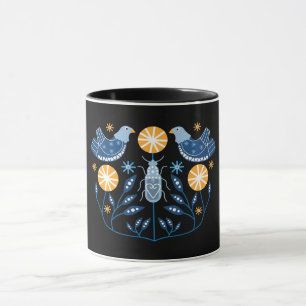 Impresiones de Arte Popular Escandinavo Taza de