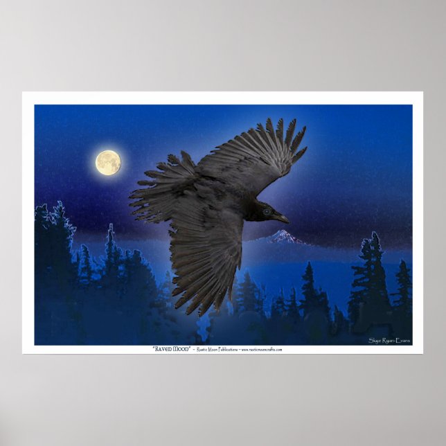 Impresiones de arte "RAVEN MOON" (Frente)