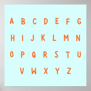 Impresiones de carteles de letras del alfabeto de