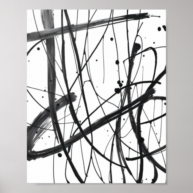 Impresiones de dibujos de líneas abstractas minima (Frente)