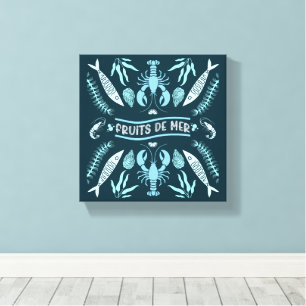 Impresiones de estilo Art Deco de marisco
