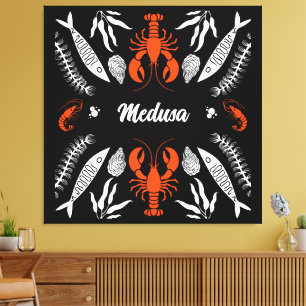 Impresiones de estilo Art Deco de marisco