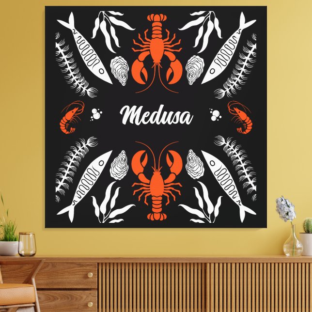 Impresiones de estilo Art Deco de marisco (Insitu (Sala de estar))