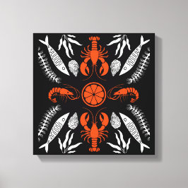 Impresiones de estilo Art Deco de marisco