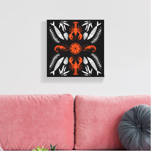 Impresiones de estilo Art Deco de marisco