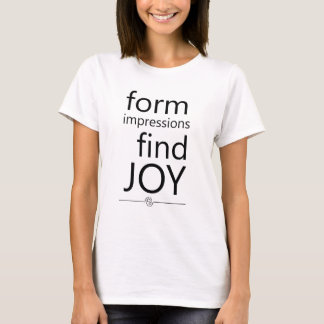 Impresiones de formulario, camiseta de Find Joy