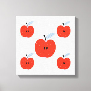 Impresiones de lienzo de manzanas de arte simple o