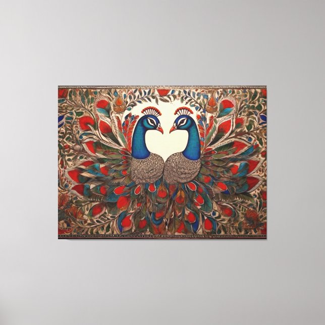 Impresiones de lienzo de pavo real: Auténtico arte (Anverso)