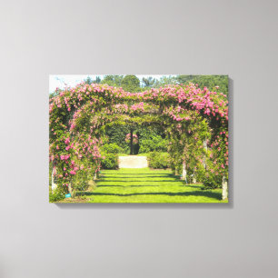 Impresiones de lienzo envueltas en arco de Rosa