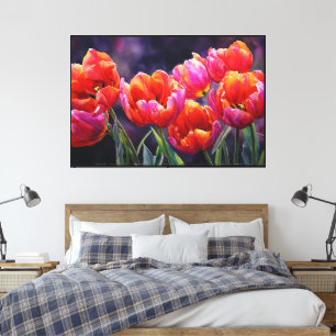 Impresiones de lienzo floral abstracto – Pared de
