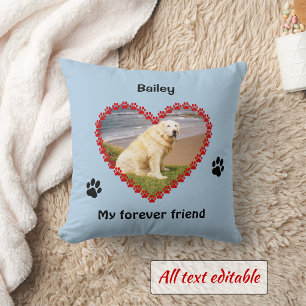 Impresiones de mascota en memoria de tu almohada f