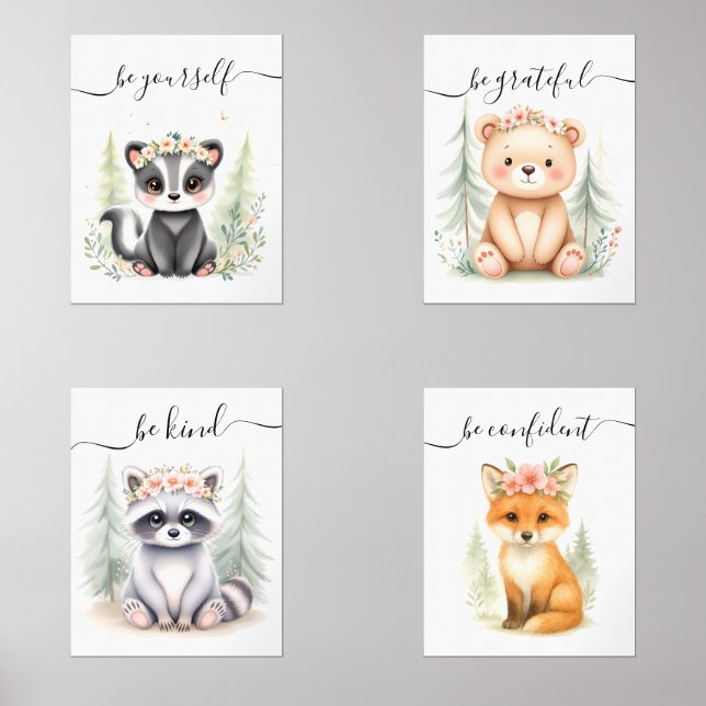 Impresiones de nutrientes de animales de la madera (Anverso)