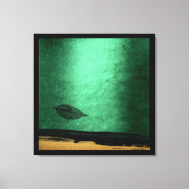 Impresiones de otoño sobre pintura negra de oro