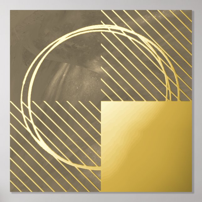 Impresiones de pan de oro abstracto moderno minima (Anverso)
