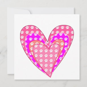 Impresiones De Papas De Perro Y Corazones Rosa