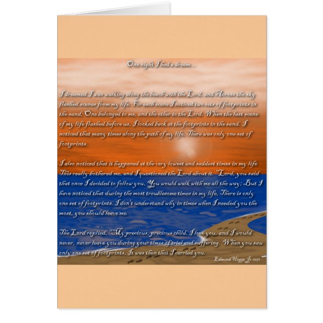 Impresiones de pies en la arena (Frente)