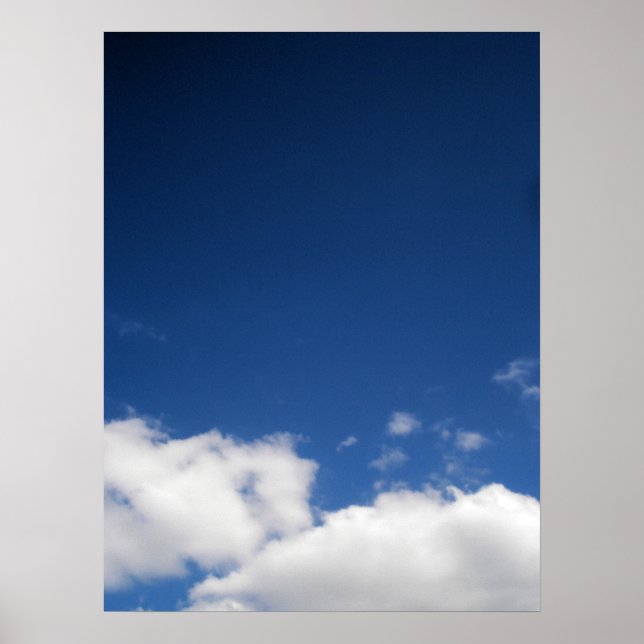 Impresiones de Posters de nubes y cielo azul (Frente)