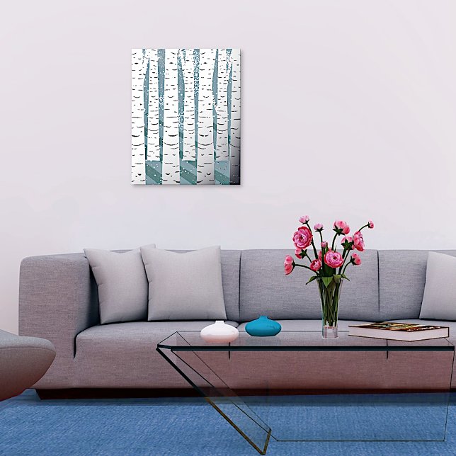 Impresiones de Relieve metalizado de árboles Birch (Subido por el creador)