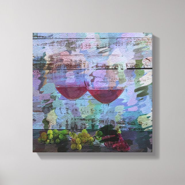 Impresiones De Vino Arte De Lienzo Estirado (Anverso)