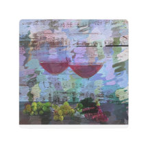 Impresiones de vino arte Metalizado digital