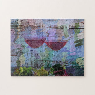 Impresiones de vino rompecabezas del arte digital