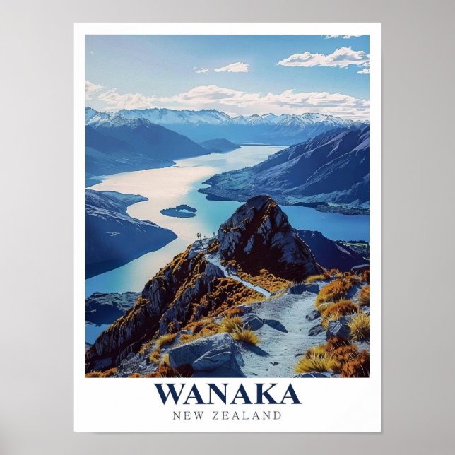 Impresiones de Wanaka -Póster de Roys Peak -Wanaka (Frente)