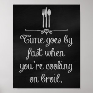 Impresiones del arte de la tiza de la cocina,