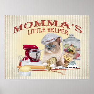 Impresiones del ayudante de Ragdoll Momma