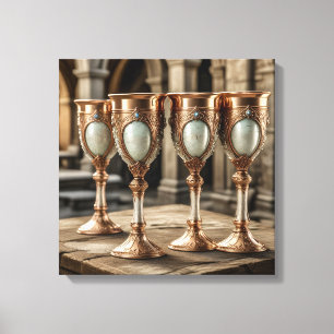 Impresiones en lienzo (Cáliz dorado-14)