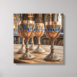 Impresiones en lienzo (Cáliz dorado-5)