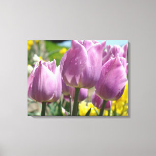 Impresiones en lienzo de flores de tulipán púrpura
