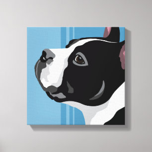 Impresiones en lienzo de perro Terrier de Boston